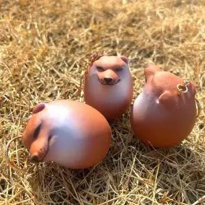 고품질 귀여운 시바견 키홀더 선물 달걀 모양 (WFJ46FK)