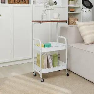 테이블 트롤리 유로파 이동식 3단 수납 선반 주방 정리 카트 장난감 보관함 미용실 왜건