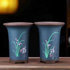 항아리 군자란화분 도자기대형 군자란 대형 자사란 거실