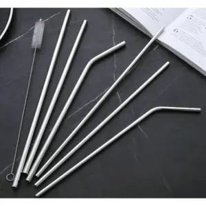 긴빨대 스텐 리유저블 30cm 빨대 28cm 워터 굽은 다회용 곡선 커브형