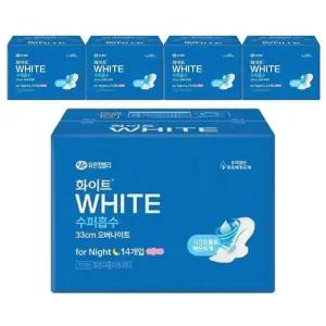 [화이트][화이트] 화이트 수퍼흡수 33cm 오버나이트 14Px5팩 (42930436)