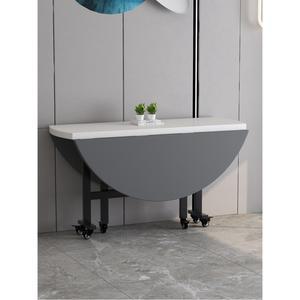 원형 테이블 접이식 탁자 모란디 이동식 야외 1m 그레이 바퀴 식당 단색