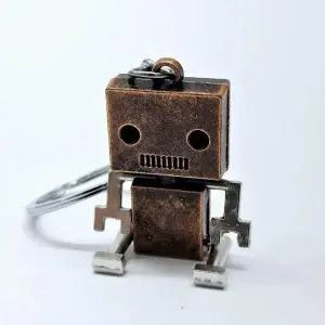 가방 귀여운 인형 우정 커플 키링 로봇 키홀더 브론즈 (WFKB5LD)