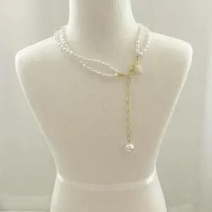 고품질 진주 레이어드 목걸이 여성 패션 악세사리 스타일링 (WFKBOQ0)