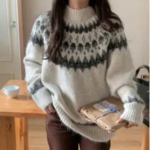 여성 루즈핏 클래식 하프넥 2컬러 겨울 니트 포근한