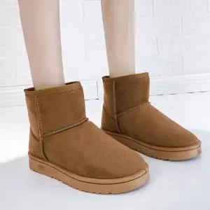 캐주얼 여성 가볍고 따뜻한 숏 미들 부츠 털 신발