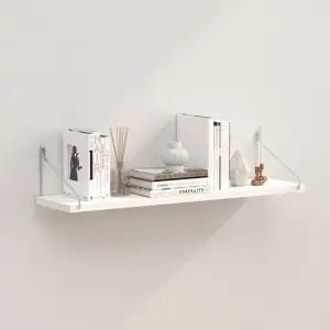 고품질 공간데코 벽선반(60x19.5cm)(화이트) 무타공 우드선반 (WFKDVSA)