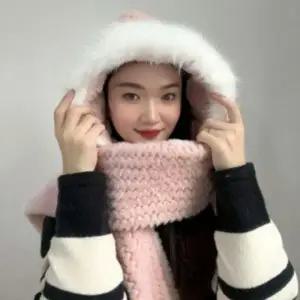 코지데잇 후드 머플러 일체형 목도리 모자 후디 후드형