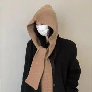 니트 여성 튼튼한 후드 머플러 1P 겨울 스타일 모자 케이프