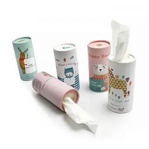 60매 휴대용 종이 캔티슈 원통형 티슈 차량 여행 판촉 단체선물 캐릭터 디자인