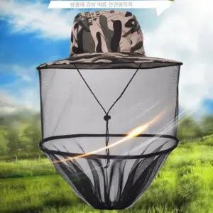 벌초 낚시용 모기차단 망사모자 방충 해충 안전망 캠핑용 벌채 모자