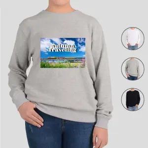 [하프클럽/알티피아]맨투맨 전색상 단풍 낙엽 풍경 가을여행 a 프린트셔츠