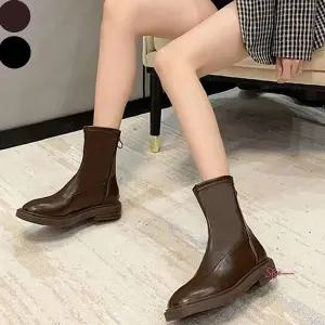 여성 미들부츠 기모 뒷지퍼 데일리 첼시워커 겨울fgh394