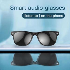 W100 스마트 선글라스 안경 블루투스 통화 AI 지능형 헤드폰 HIFI 푸른 빛 방수 안티 uv 남성 여성 선물