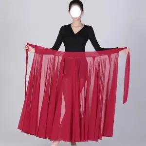 무용복 풀치마 무용의상 워십치마 쉬폰 핑크 와인레드