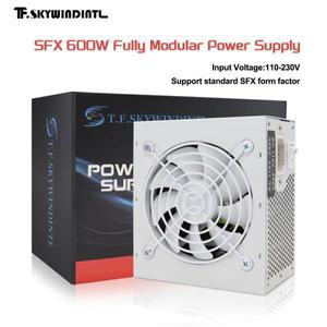 T.F.SKYWINDINTL SFX 600W 게임용 PC/ITX용 완전 모듈형 전원 공급 장치 PSU 미니 무소음 120mm 팬 Sfx 600