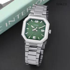 정품 스타샵 카시오 MTP-B195D-3A 스타일리시 빈티지 사각 금속 텍스쳐 남자 메탈 시계 c167