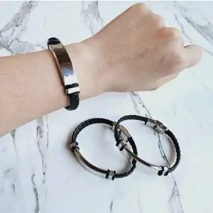 가죽 스테인리스 팔찌 정전기 방지 액세서리 (WFKJHSF)