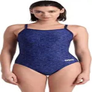 아레나 퍼포먼스 추상 타일 여성 수영복 라이트 드롭 백 원피스 맥스라이프 수영장 트레이닝 운동복