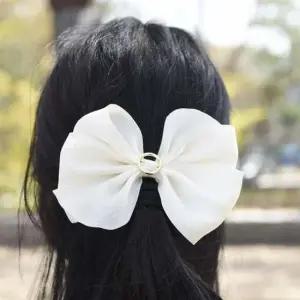 페미닌 골드 링 포인트 리본 헤어 자동핀 9Colors