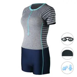 베이직엘르 여성 실내수영복 원피스수영복 반전신 4종세트 BEF-Q107N