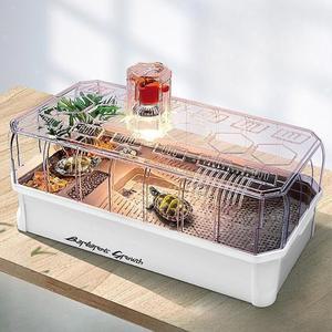 반수생 거북이집 키우기 거북이 콤비 화이트 상자 사육상자 흰색 어항 트루 거북이키우기