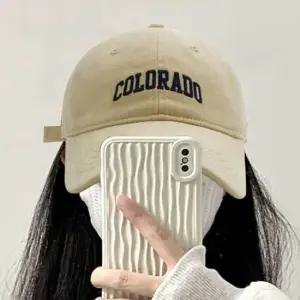 남녀공용 볼캡 영문자수 포인트 캐주얼룩 사이즈조절 스포츠 야외활동 데일리