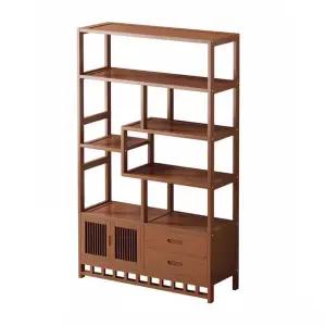 차진열장 찻잔 진열대 홈카페장 원목 그릇 장식장