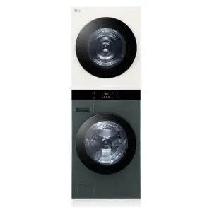 LG전자 트롬 오브제컬렉션 워시타워 WL22GEHU 세탁기 건조기 세트 그린 베이지 상하