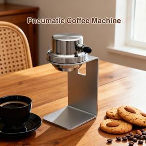 GZZT D001 공압식 커피 머신 야외 휴대용 메이커 회전식 압력 게이지 디스플레이 에스프레소 브루잉