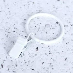 [콩심팥심]커튼 링 고리 집게 커튼링 집게 화이트 링 커튼 커튼집게링