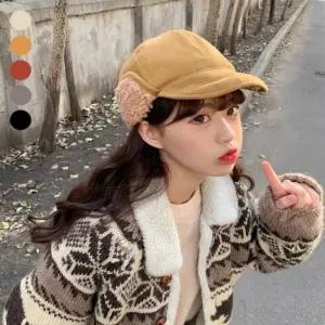 여성 겨울 귀달이 방한 군밤 귀여운 깜찍발랄 털 모자 방한 안감 겨울 귀달이 방한모자