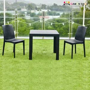 [GAWON] 80x80 MISTY 2인용 라탄스타일 테이블세트/야외테이블세트