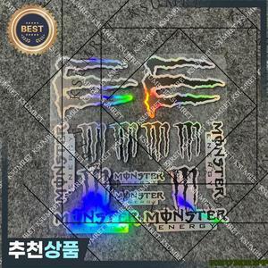 몬스터 에너지 오토바이 스티커 데칼 블랙 그린용 레이저