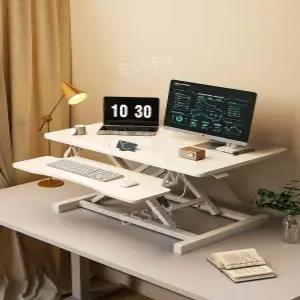 모션데스크 높이조절 거치형 블랙 테이블 책상 컴퓨터 스탠딩