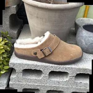 샌들 블로퍼 따뜻한 양털 키높이 발편한 겨울 가을 4cm