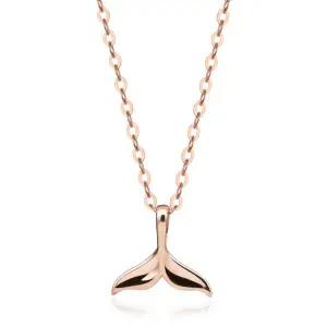 [주얼레이디] 14K 돌고래 꼬리 목걸이 핑크gold 데일리 여성 골드 체인 행운 팬던트