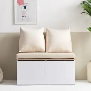 트리빔하우스 미스티 2인 수납형 벤치소파 등쿠션 포함_TB21F189