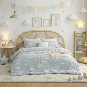 [롯데백화점]박홍근홈패션 리바2 신학기 기숙사 면 100 침구풀세트 싱글(S) 베개솜포함