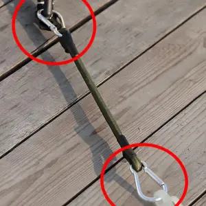 (올핀)텐트끈 2중 카라비너 탄성로프 캠핑끈 스트레치코드