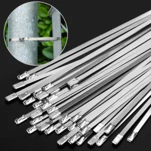 (100개) 스텐 전선 정리 고정 케이블타이 4.6x300mm/배선/전기선/컴퓨터/용품/고정끈/메모/스탠/다용도