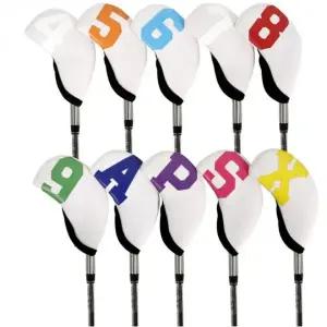 네오프렌 골프 아이언 커버 골프채 커버 화이트