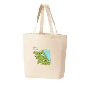 에코백 토트백 GANGWON TOUR MAP 강원도여행 설악산 그림 다양한 사이즈