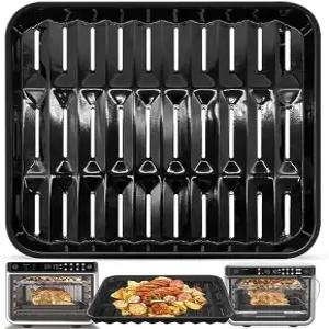 닌자 푸디 DT251 디지털 에어프라이어 조리대 오븐용 그릴 팬 13.4 * 11.4인치 플레이트 크리스퍼 랙