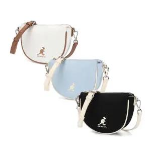 [롯데백화점]캉골 여성 듀오 캔버스 하프문 크로스백 3299 3종