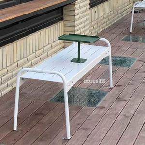 철제벤치의자 대기의자 감성 가든 미니멀 카페의자 화이트