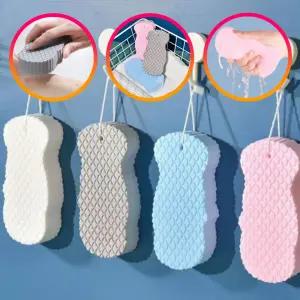 스펀지 각질제거 저자극 촉촉 때밀이 1개 샤워스펀지 바디스크럽용 4컬러