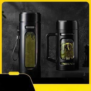 고붕규산 유리 컵 더블 레이어 단열 마시는 병 체육관 여행 야외 스포츠 주전자 캠핑 Drinkware