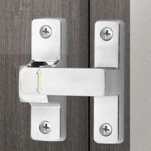 [영달철물] 슬라이딩 문걸쇠 잠금장치 C1(실버) 미닫이문걸쇠