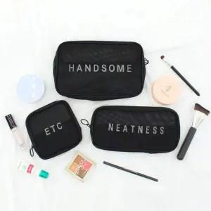 [셀러에이드]메쉬 파우치 속꽂이 지퍼백 여행용 세면용품